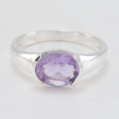 Ayaka Fairytale Purple Solitaire Ring Amethyst Purple