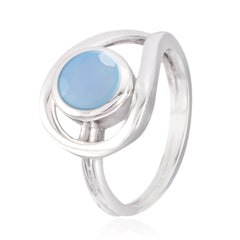 Ayesha Feminine Blue Solitaire Ring