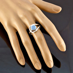 Ayesha Feminine Blue Solitaire Ring