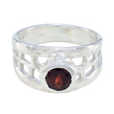 Bella Filigree Red Ring Sterling Silver Gemstone Garnet Red