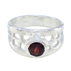 Bella Filigree Red Ring Sterling Silver Gemstone Garnet Red