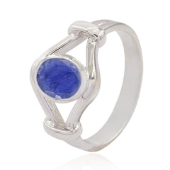 Bianca Traditional Blue Solitaire Ring