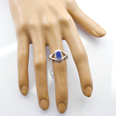 Bianca Traditional Blue Solitaire Ring