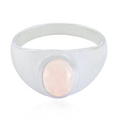 Bianca Pink Solitaire Ring with Elegant Rose Quartz Rose Quartz Pink