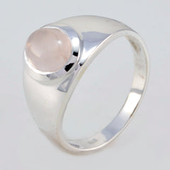 Bianca Pink Solitaire Ring with Elegant Rose Quartz