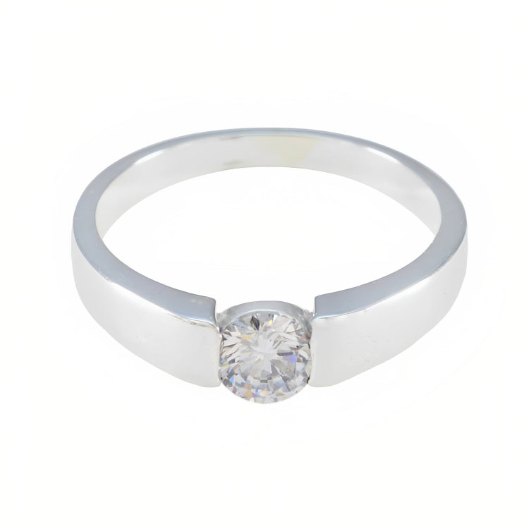 Bianca Romantic White Solitaire Ring Cubic zirconia CZ White