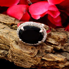 Penelope Black Halo Engagement Ring with Sparkling Stones