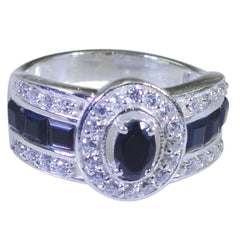 Grace Black Halo Ring for Women with Sparkling Stones