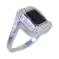 Clara Elegant Black Halo Ring with Sparkling Stones