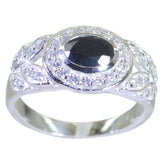 Aisha Elegant Black Halo Ring with Sparkling Stones Black Onyx Black