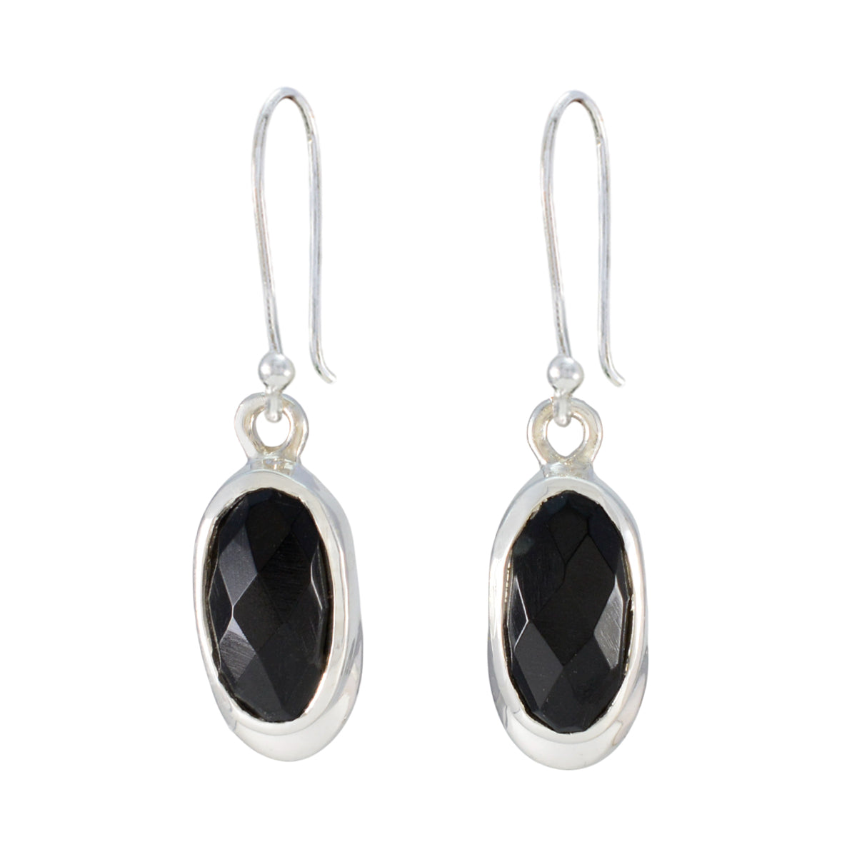 Ines Black Solitaire Dangle Earrings for Chic Style Black Onyx Black Dangle