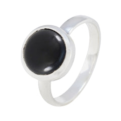 Victoria Sophisticated Black Solitaire Ring