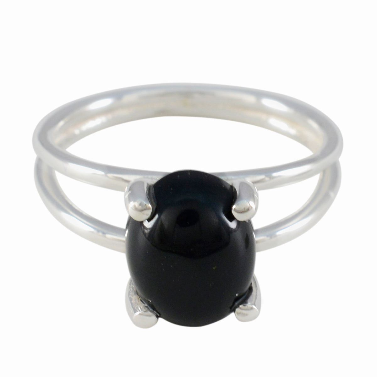 Eliza Abstract Black Solitaire Ring Black Onyx Black
