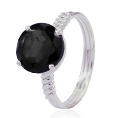 Saanvi Abstract Black Solitaire Ring