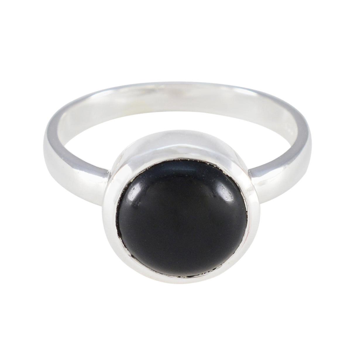 Victoria Sophisticated Black Solitaire Ring Black Onyx Black