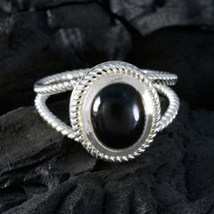 Gabriela Rope-Wire Black Solitaire Ring