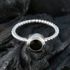 Riya Contemporary Black Solitaire Ring