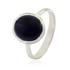 Seo-yeon Trendy Black Solitaire Ring