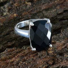 Riley Cultural Black Solitaire Ring