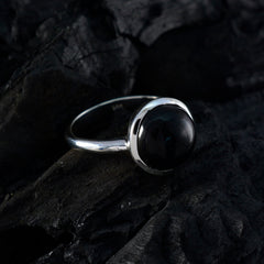 Kristine Glamorous Black Solitaire Ring
