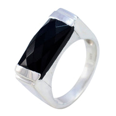 Hanna Abstract Black Solitaire Ring