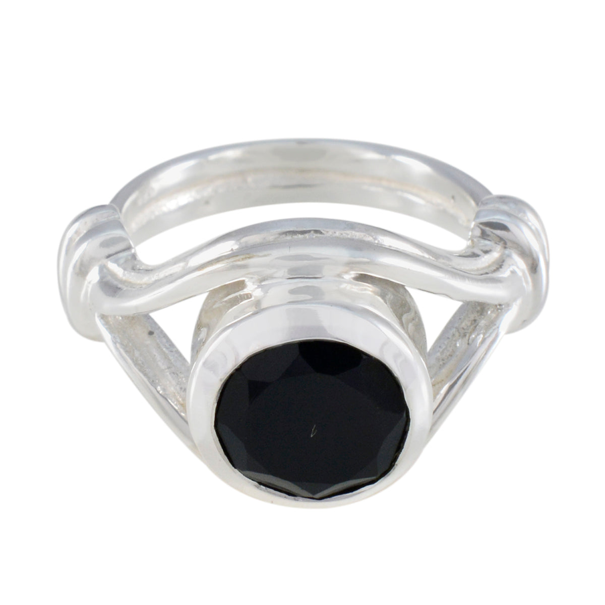 Saanvi Romantic Black Solitaire Ring Black Onyx Black