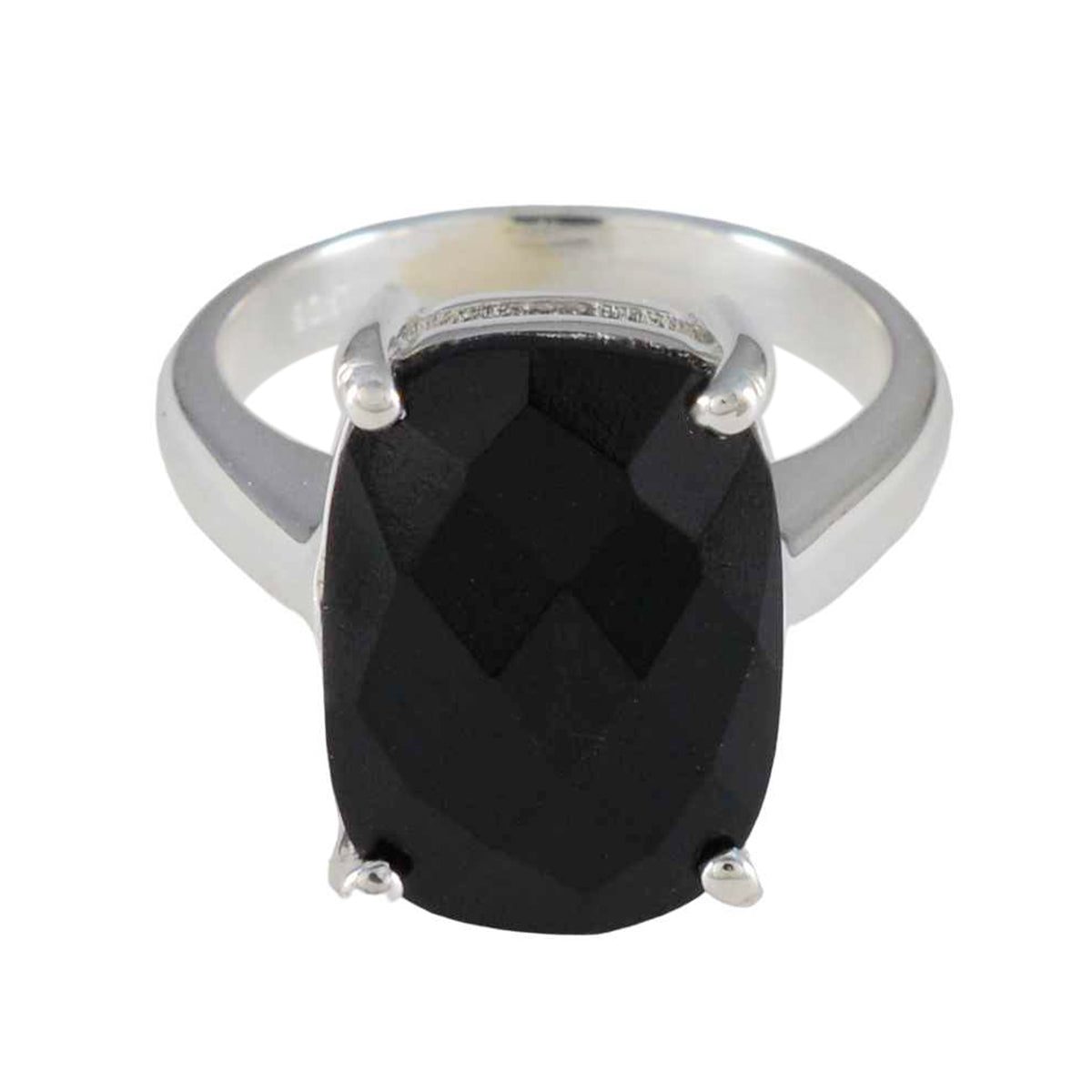 Riley Cultural Black Solitaire Ring Black Onyx Black