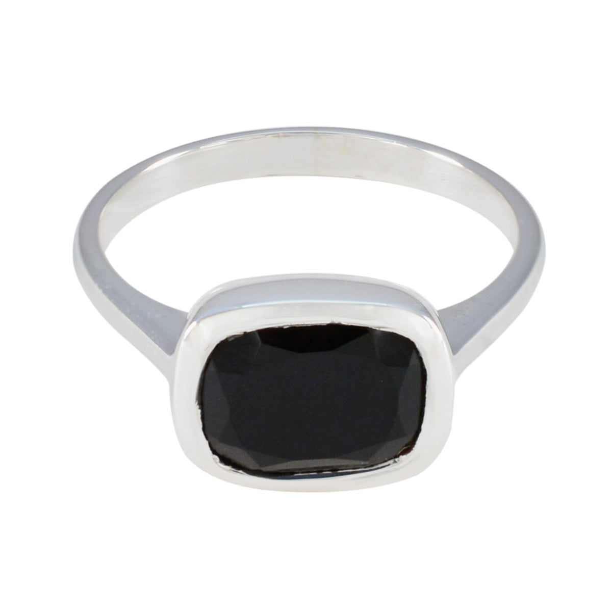 Layla Black Solitaire Ring for Women in Silver Black Onyx Black