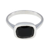 Layla Black Solitaire Ring for Women in Silver Black Onyx Black