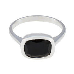 Layla Black Solitaire Ring for Women in Silver Black Onyx Black