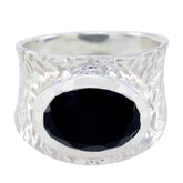 Paula Black Solitaire Ring for Women - Elegant Gemstone Design Black Onyx Black