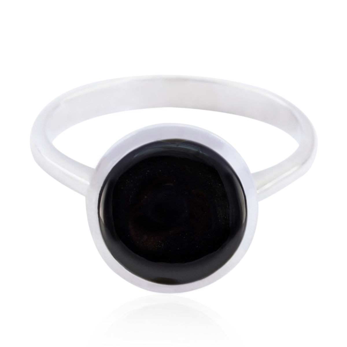 Kristine Glamorous Black Solitaire Ring Black Onyx Black