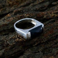 Hanna Abstract Black Solitaire Ring