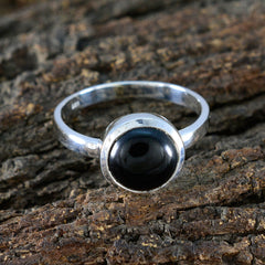 Victoria Sophisticated Black Solitaire Ring