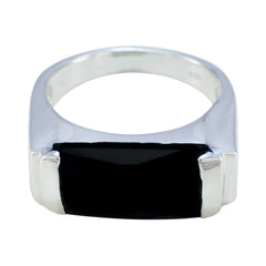 Hanna Abstract Black Solitaire Ring Black Onyx Black
