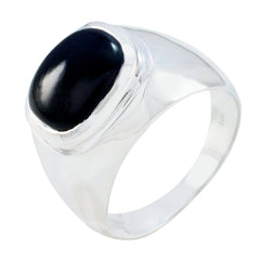 Tereza Abstract Black Solitaire Ring