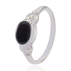 Hua Contemporary Black Solitaire Ring