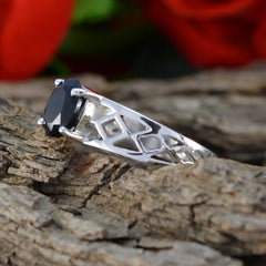 Andrea Rope-Wire Black Solitaire Ring