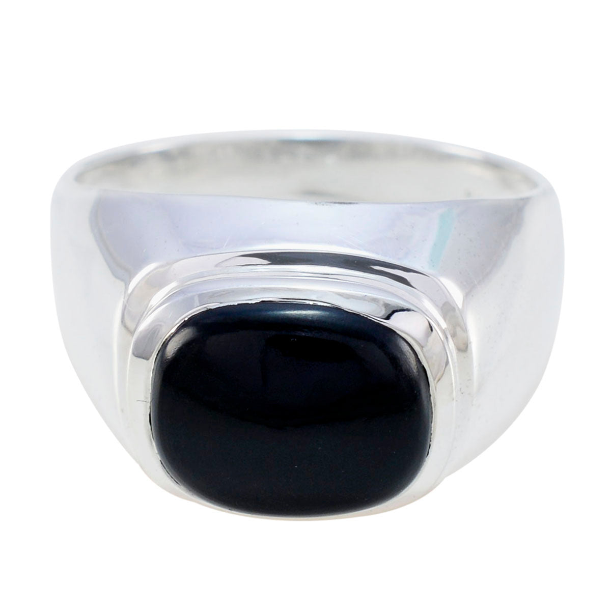 Tereza Abstract Black Solitaire Ring Black Onyx Black