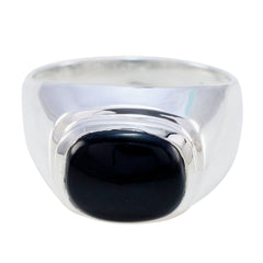 Tereza Abstract Black Solitaire Ring Black Onyx Black