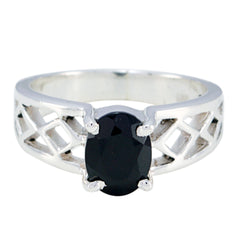Ayesha Rope-Wire Black Solitaire Ring