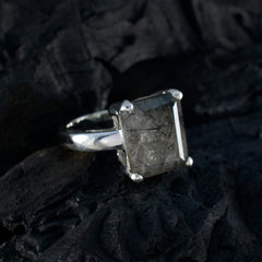 Kristine Trendy Black Solitaire Ring