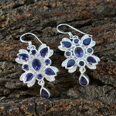 Micaela Blue Dangle Earrings for Stylish Glam