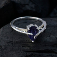 Chen Blue Gemstone Halo Ring Elegant Silver Design