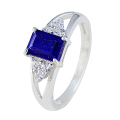 Min-seo Blue Gemstone Halo Ring with Sterling Silver