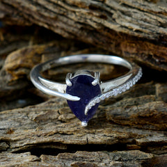 Chen Blue Gemstone Halo Ring Elegant Silver Design