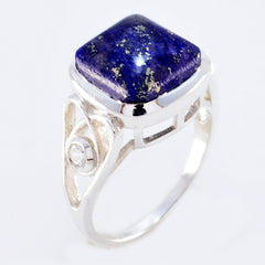 Amelia Blue Gemstone Halo Ring with Silver Band