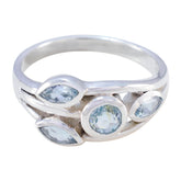 Addison Blue Gemstone Ring for Women in Silver Blue Topaz Blue