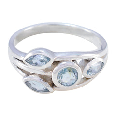 Addison Blue Gemstone Ring for Women in Silver Blue Topaz Blue