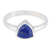 Emily Geometric Blue Solitaire Ring Lapis Lazuli Blue